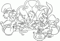 Alice in wonderland coloring book