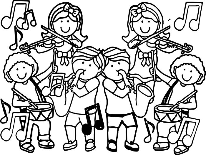 Music coloring book pages