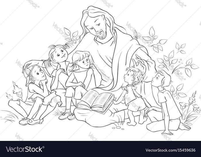 Coloring book about jesus