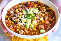 Taco soup recipes recipe easy quick beef ground beans cooking delicious ranch dishmaps mexican classy dressing ever chips cheese black