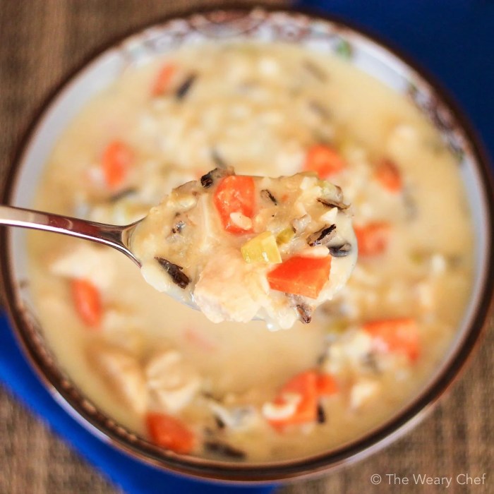 Creamy chicken and wild rice soup recipe