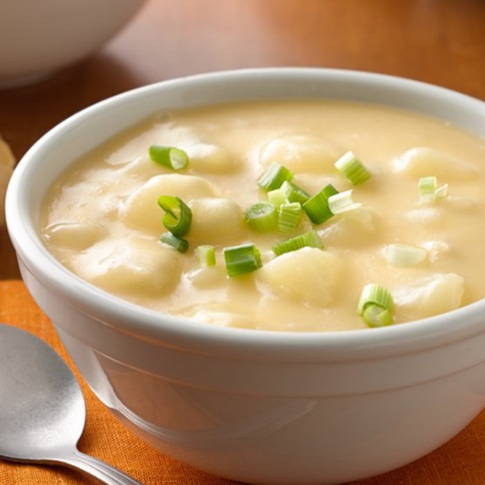 Recipe for potato soup with ham